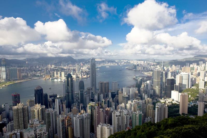 香港维多利亚港全景高清图片