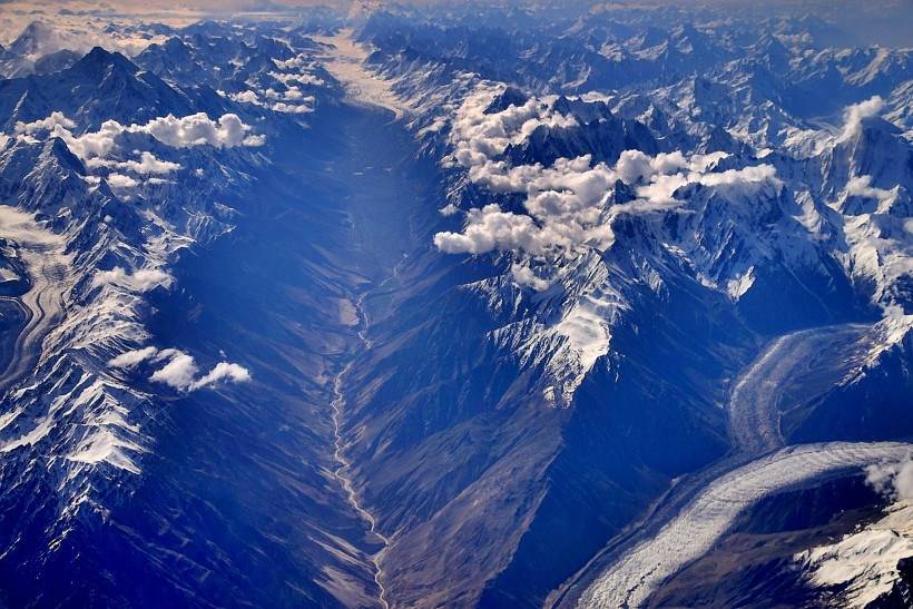 鸟瞰昆仑山山川高清图片