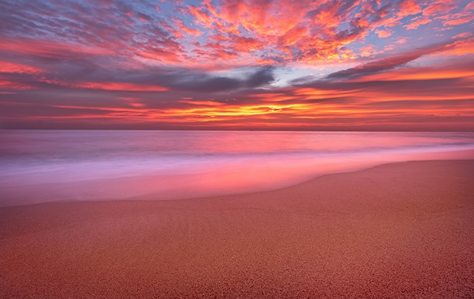 超好看的海边沙滩唯美风景图片