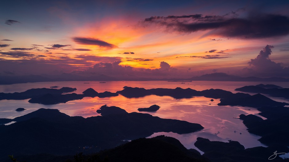 秋天夕阳风景图片唯美温暖