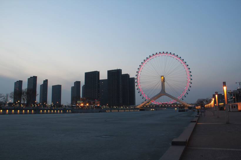 超美天津海河夜景高清图片欣赏