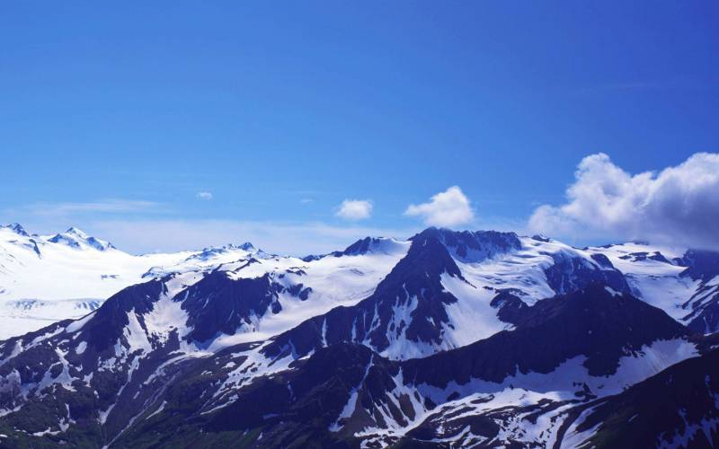 白茫茫的雪山唯美风景图片