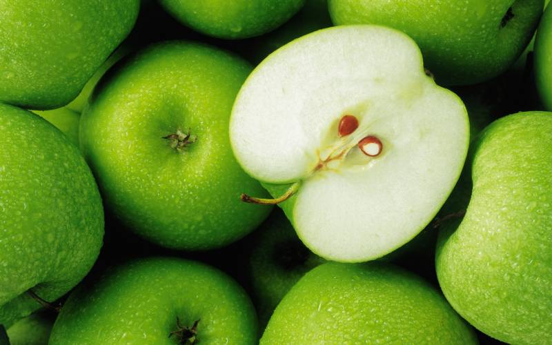 养生美食青苹果高清水果图片