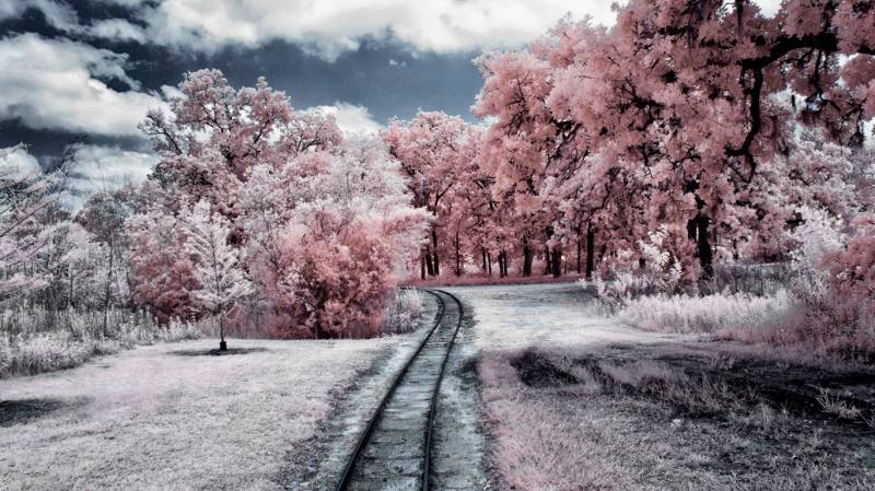 LOMO意境冬天雪景风景壁纸