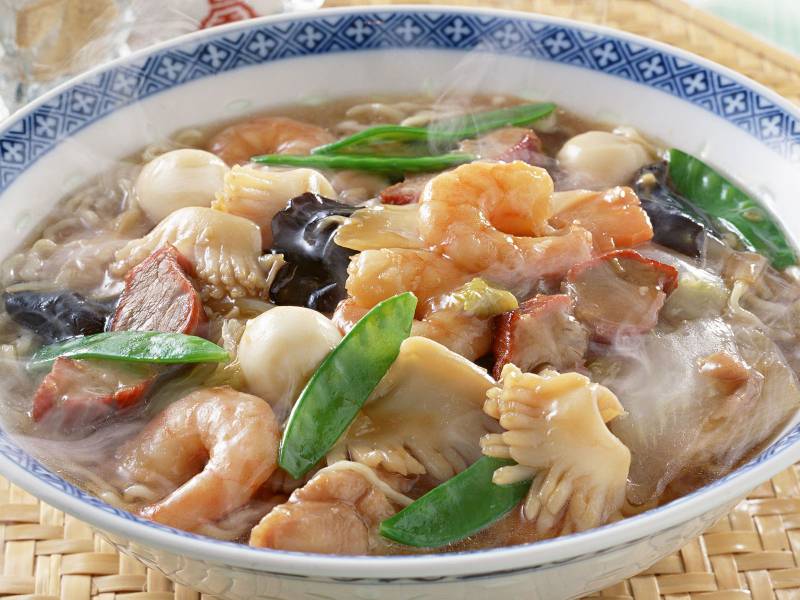 鲜虾鱿鱼海鲜味营养美食