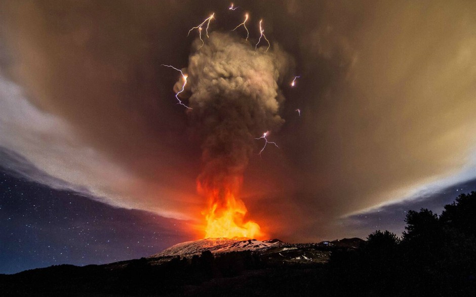 令人震撼的大自然火山爆发高清图片