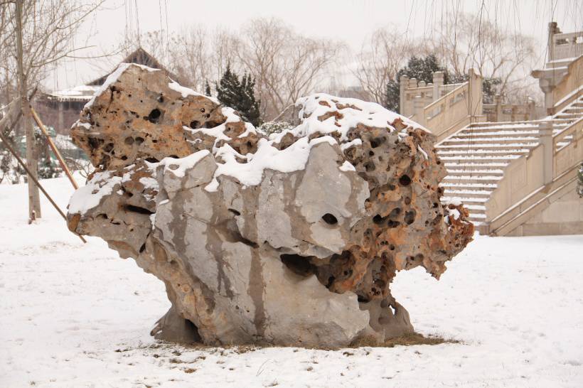 天津北宁公园唯美雪景高清图片