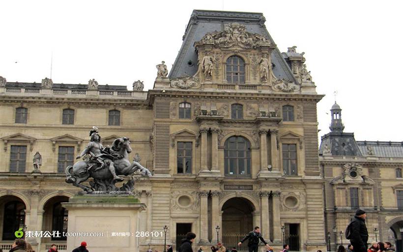 法国卢浮宫著名建筑景观图片