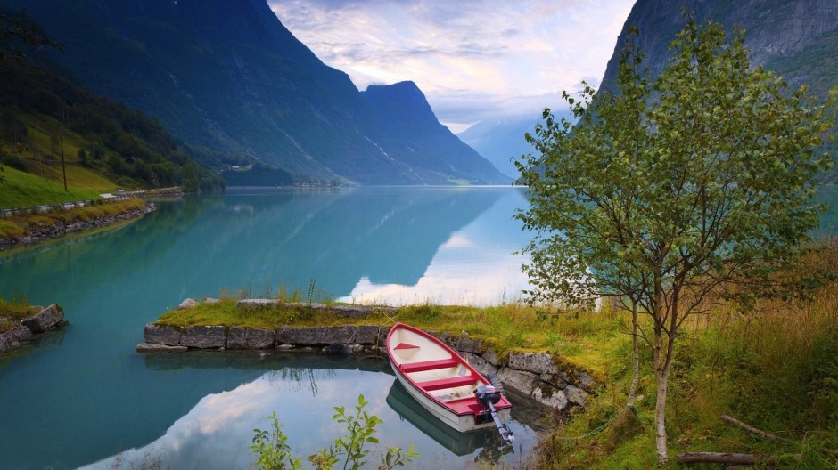 异国山水浪漫挪威风景图片高清壁纸
