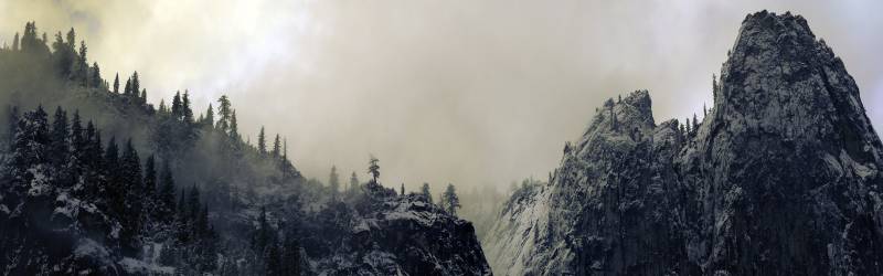 地平线上绝美山川湖畔风景壁纸