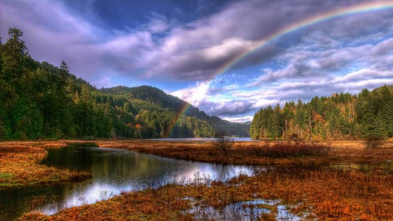 美丽的雨后彩虹高清图片欣赏