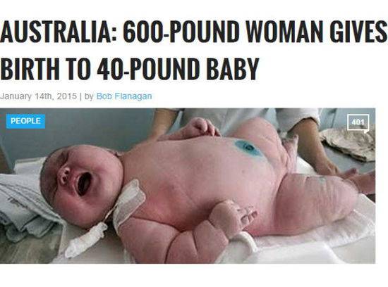 500多斤女子诞下18公斤巨婴 一个顶两儿