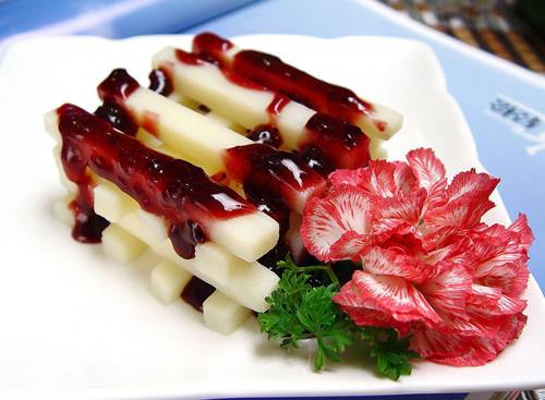 蓝莓山药酸甜可口的甜品美图