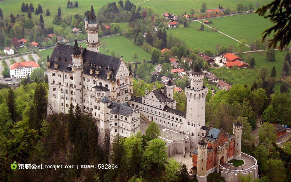德国巴伐利亚新天鹅堡最美的风景图片