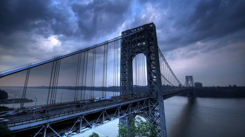 乔治·华盛顿大桥风光唯美图片