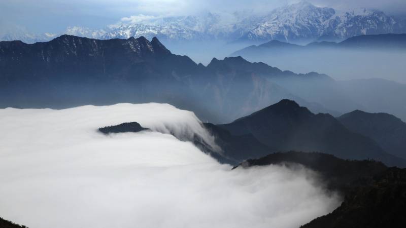 高清好看的四川牛背山风景图片