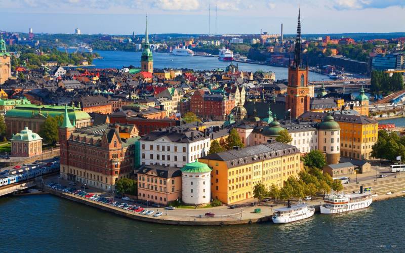 瑞典首都斯德哥尔摩的繁华建筑图片