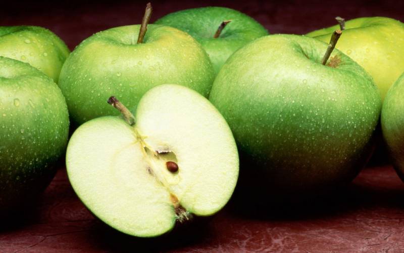 养生美食青苹果高清水果图片