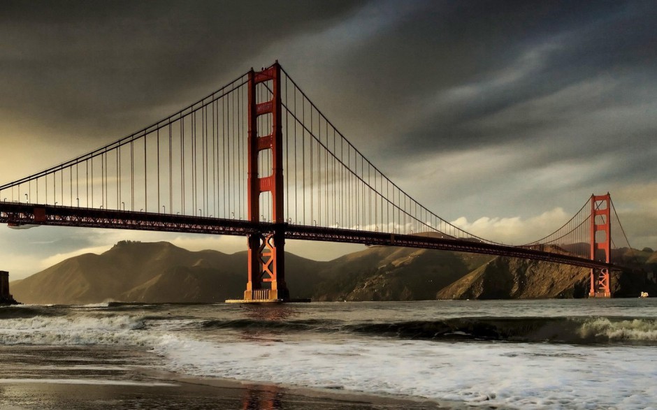 美国旧金山大桥风景图片特写