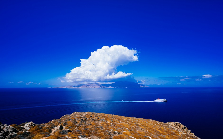 希腊爱琴海唯美海岛风景图片