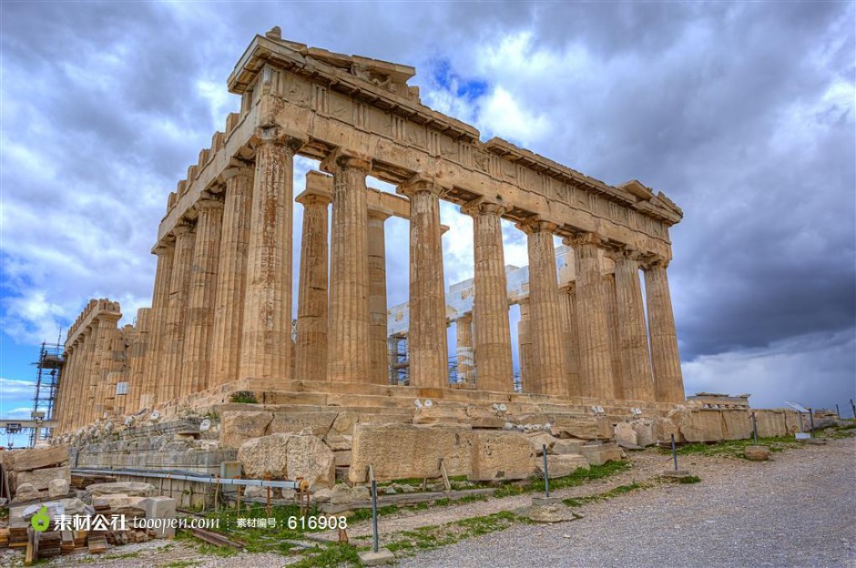 希腊古典名胜古迹高清风景桌面壁纸