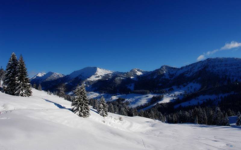 壮丽唯美的雪山自然风光图片