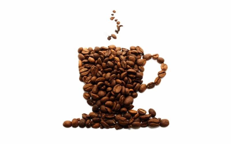 精致咖啡咖啡豆高清美食图片