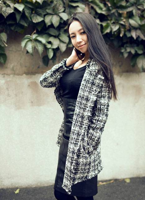 网络美女松果儿时尚秋季街拍