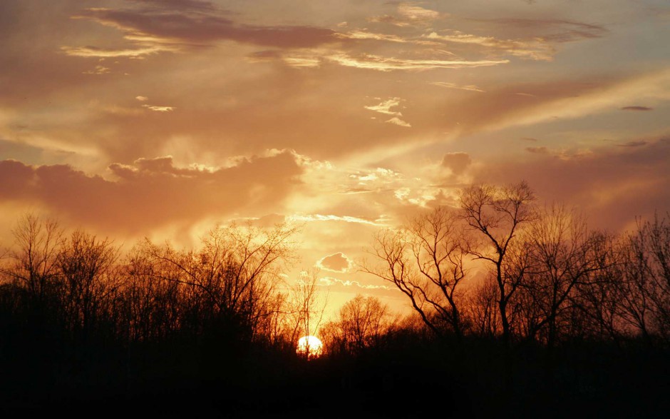 夕阳优美落日风景壁纸