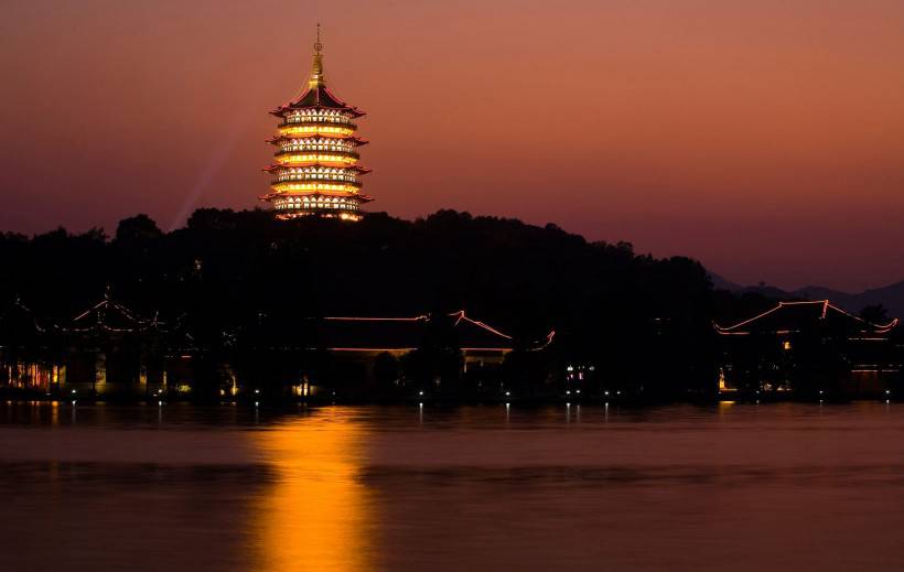 杭州西湖唯美夜景壁纸图片