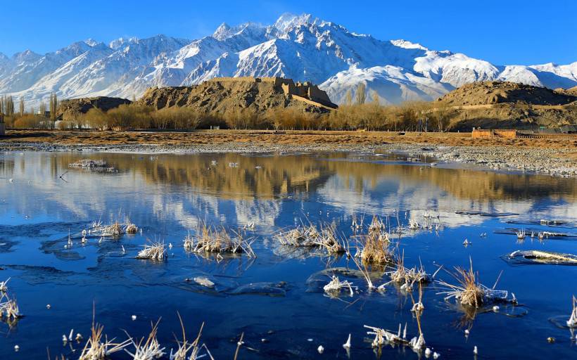 雪域高原秀丽山水风景图片壁纸