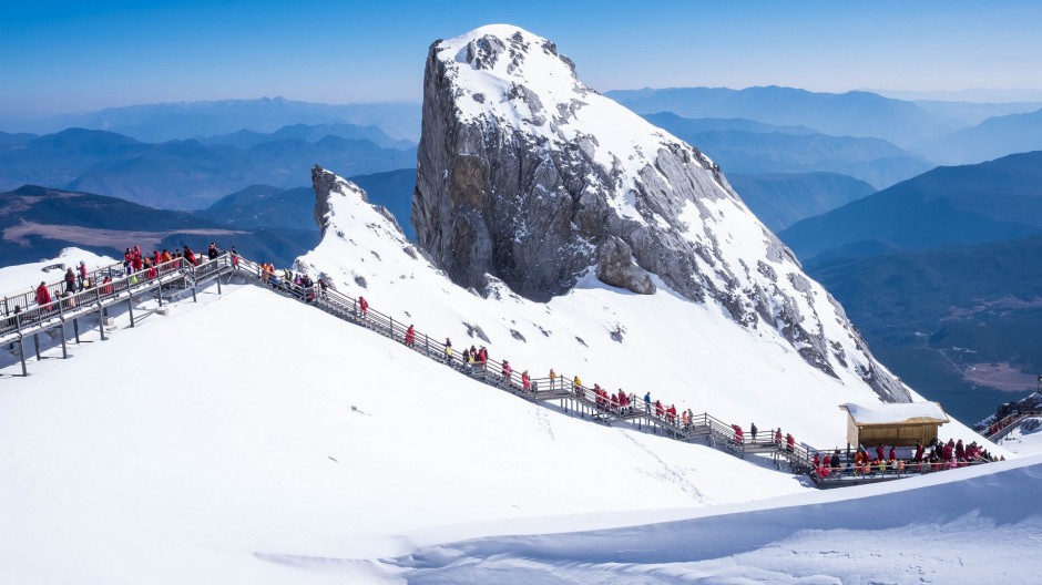 云南玉龙雪山风景图片洁白无瑕