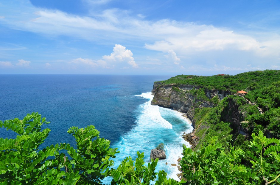 巴厘岛海岛风景清澈湛蓝
