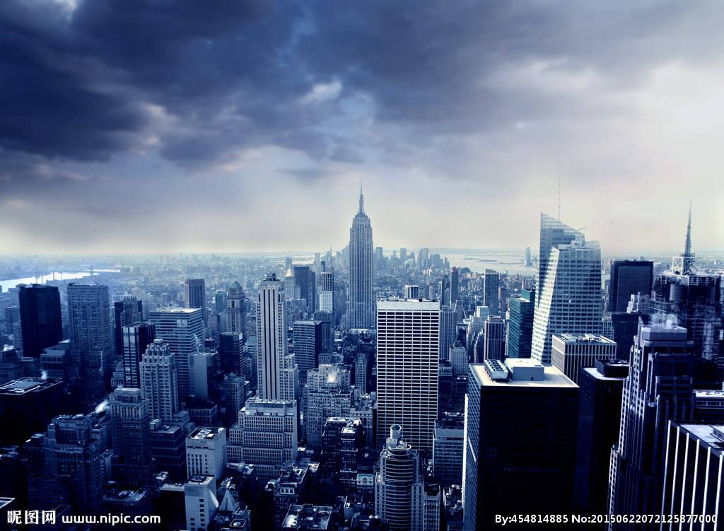 纽约帝国大厦迷人天空图片