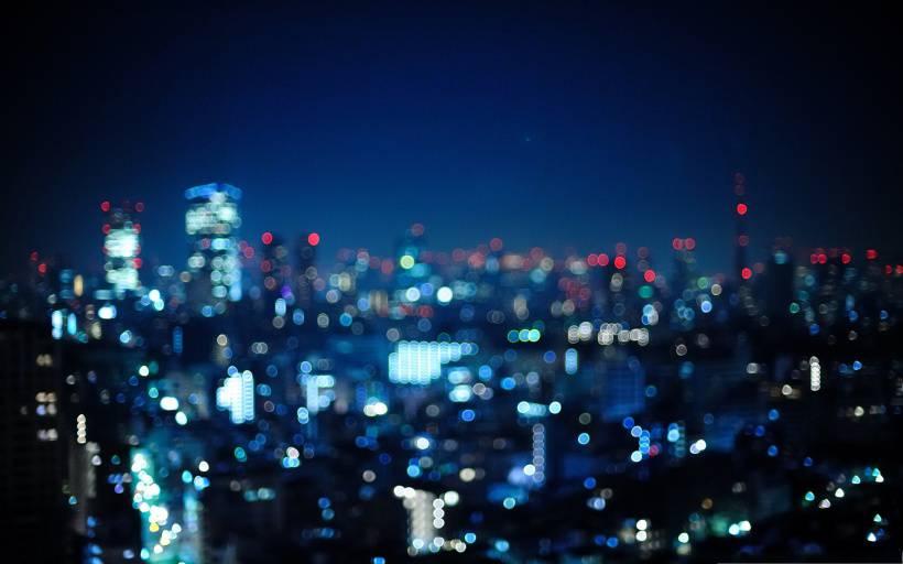 五彩缤纷东京夜景高清图片
