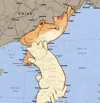 囧！搞笑内涵图之朝鲜地图