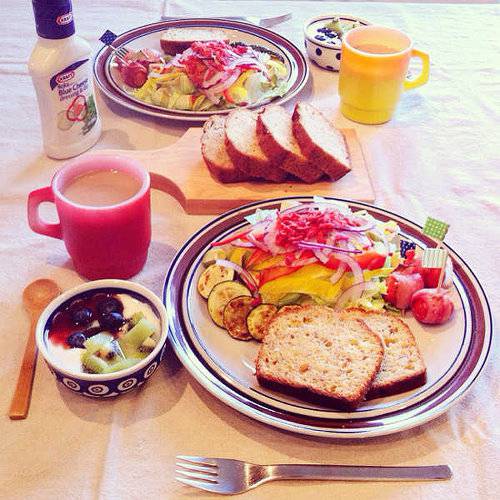 家庭营养早餐丰富美味
