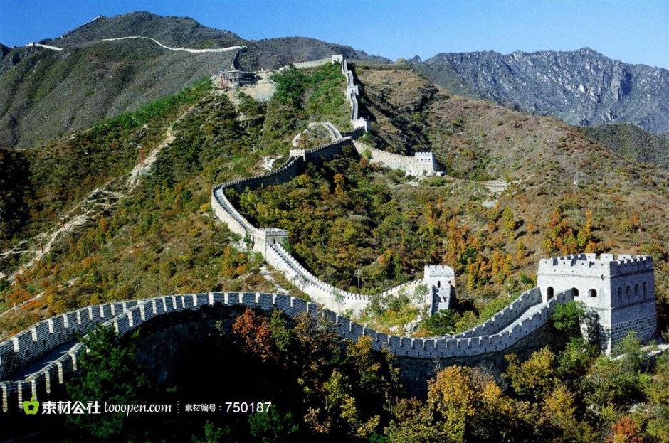 中国十大名胜古迹长城美丽风景图片
