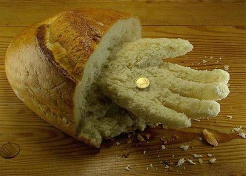 奇葩图片搞笑面包手