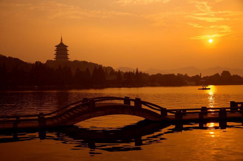 杭州西湖唯美夜景壁纸图片