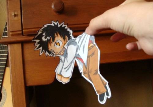 可爱趣味小纸人创意图片