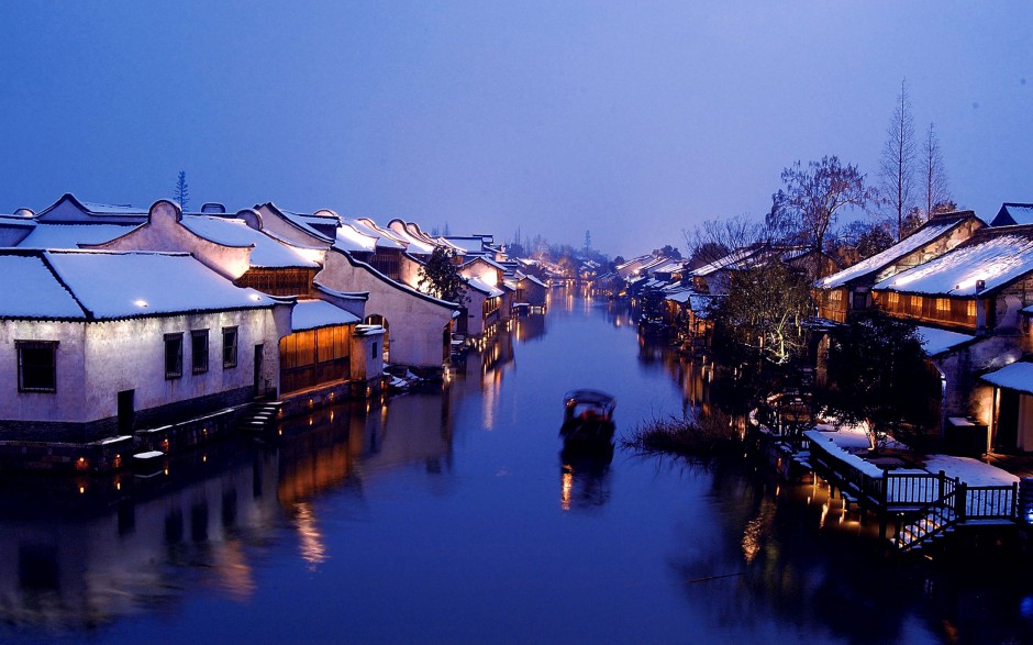 浙江乌镇古朴乡村风景图片