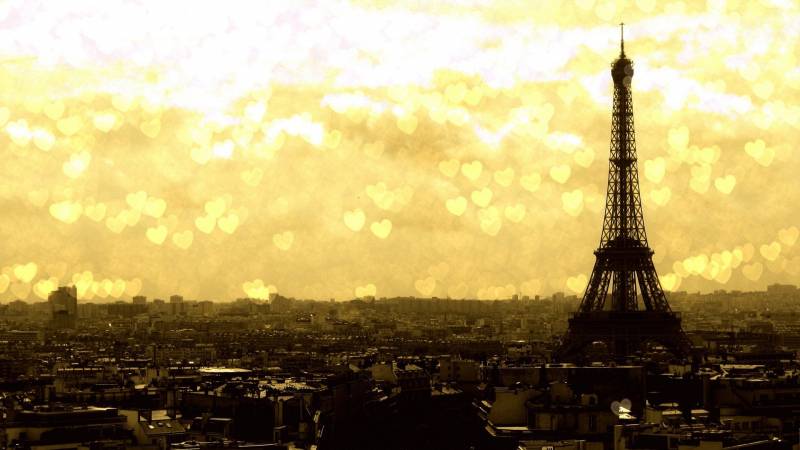 巴黎最高建筑物埃菲尔铁塔唯美图片