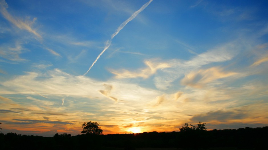 绚丽霞光夕阳风景图片大全