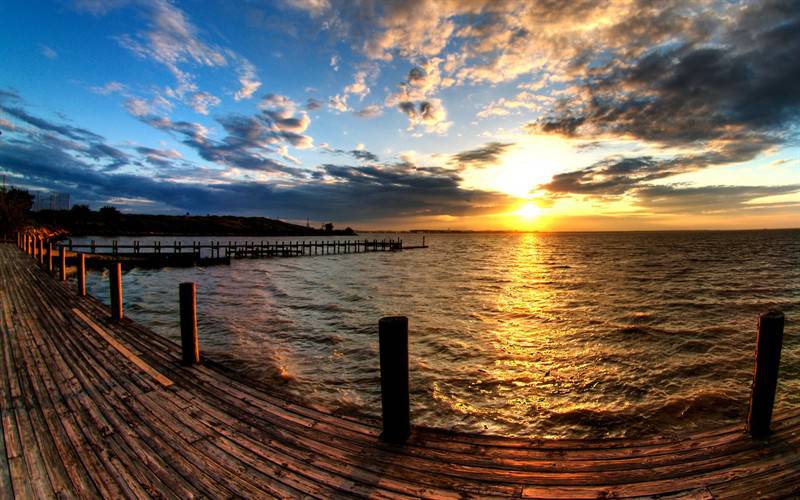 夕阳西下美丽风景壁纸