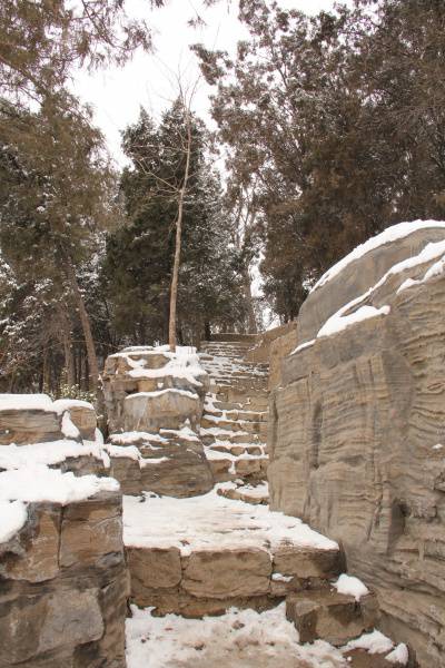 天津北宁公园唯美雪景高清图片