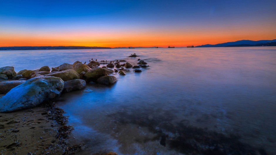 海边浪漫唯美日出高清风景壁纸图片