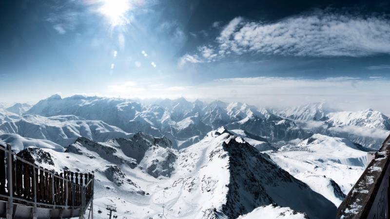 白雪茫茫冰山美丽风景图片