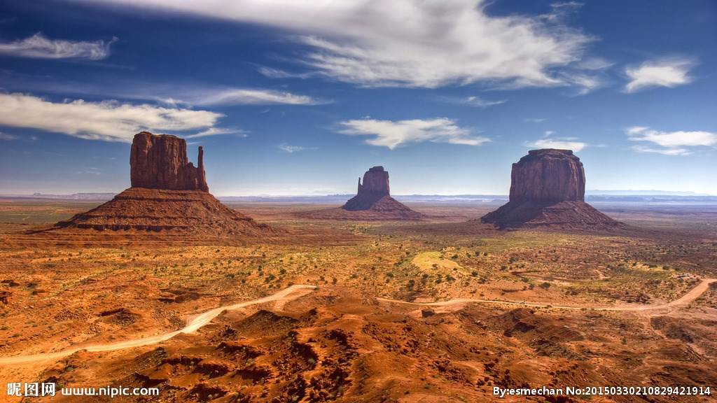 美丽的戈壁天空高清图片