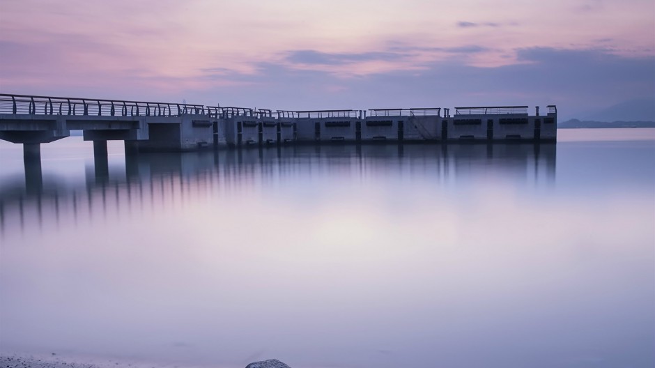 深圳湾海滩夕阳风景高清图片